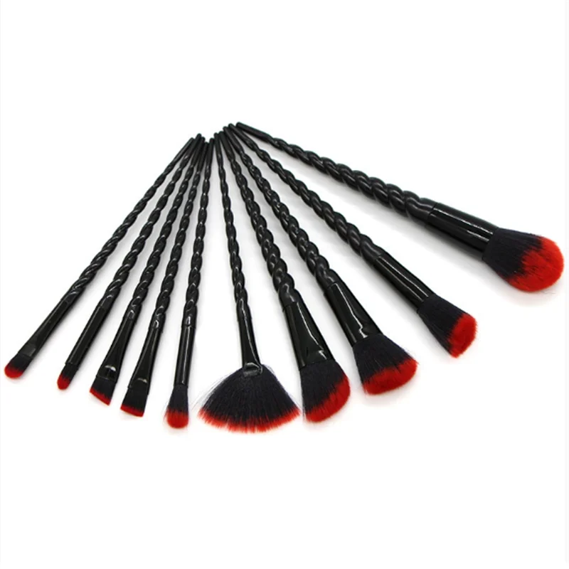 ชุดแปรงแต่งหน้าไล่เฉดสียูนิคอร์นพร้อมด้ามจับแบบเกลียวที่สะดวกสบาย แปรงปัดแก้มที่ใช้งานง่ายสำหรับการแต่งหน้าอย่างมืออาชีพ