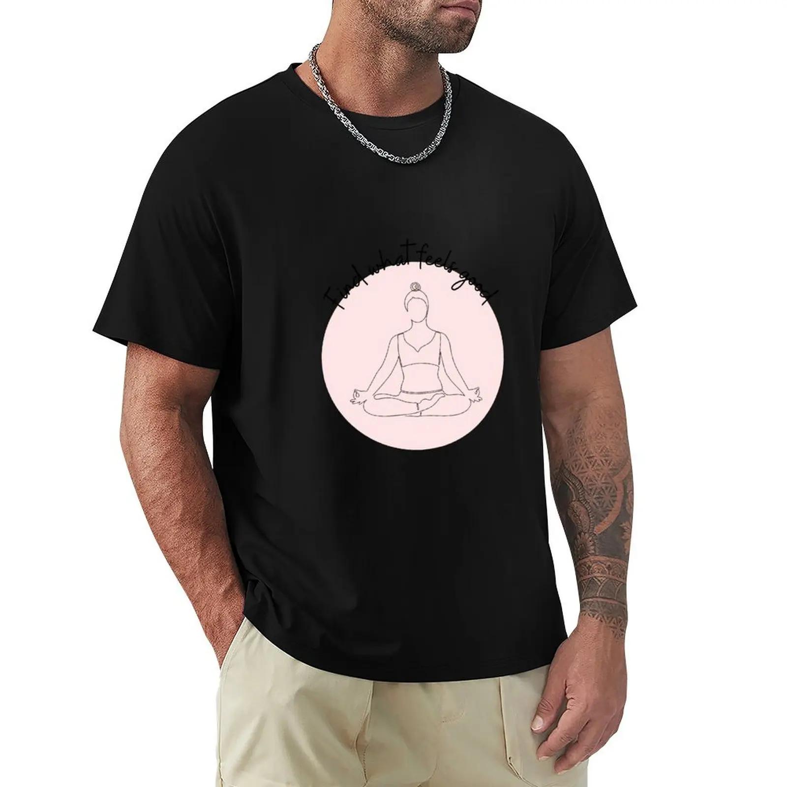 

Find What Feels Good - Yoga YWA (Pink/Peach) T-Shirt tshirts personalised cheap stuff sports fans mens workout shirts