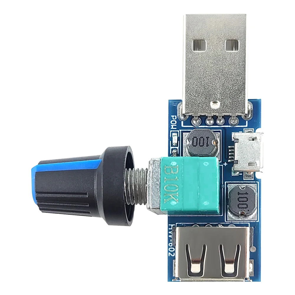 MINI régulateur de débit d'air USB 5W, contrôleur de vitesse de ventilateur, Module de commutation de vitesse de ventilateur multifonctionnel, entrée Micro DC 5V