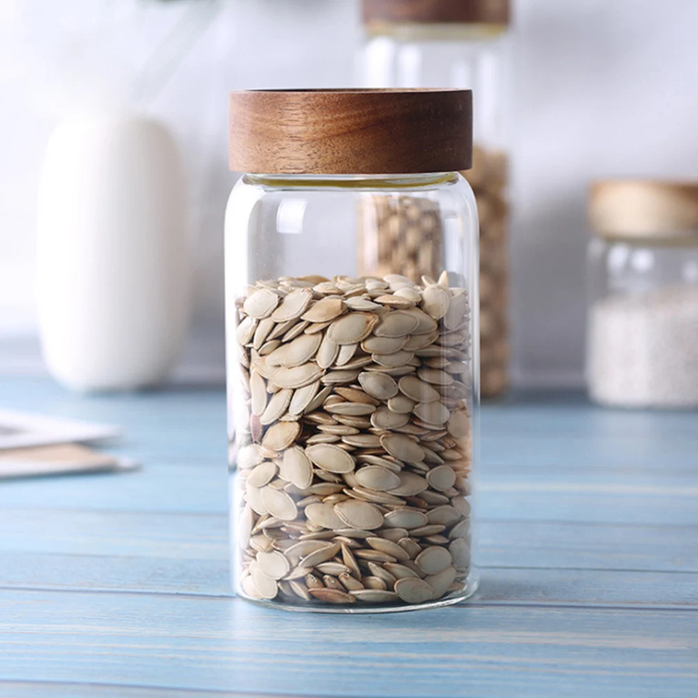 

Glass Sealed Container Transparent Food Storage Kitchen Home 80X200Mm 800Ml Moisture-Proof Glass Bottle Container For