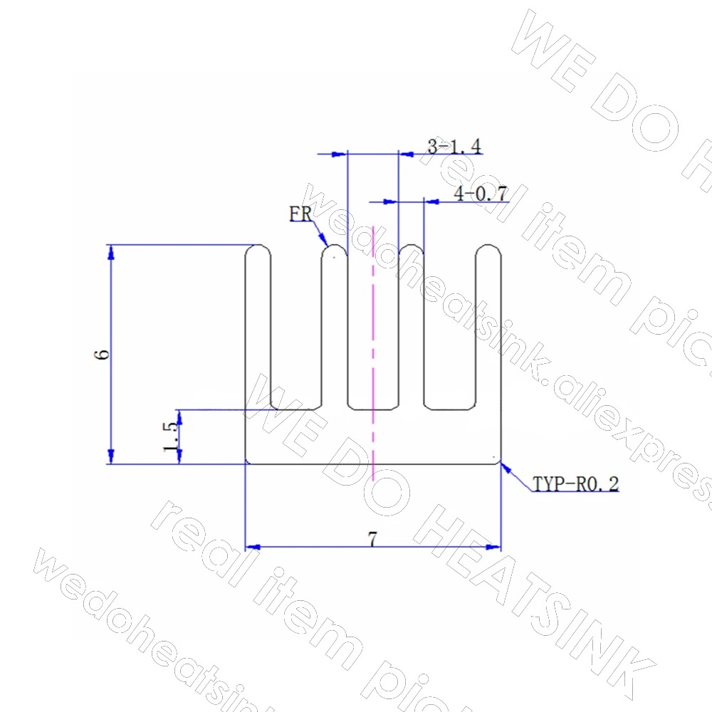 Imagem -06 - Dissipador de Calor de Alumínio 8x22x10 Mm0.31x0.87x0.39 Refrigerador do Dissipador de Calor do Radiador para a Microplaqueta Eletrônica de ic Ram Mos Dip Lan Amd Cpu