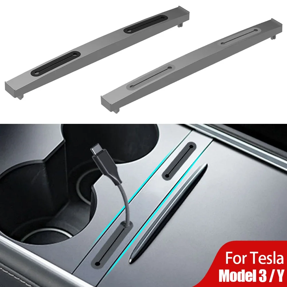 For Tesla Model 3 Y 2021 2022 Central Console Charging Cable USB Hub Organizer Docking Station Decoration Accessories