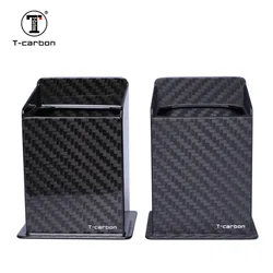 T-carbon Business Pen Holder Fashion & Simple Gift Carbon Fiber Square Pen Holder
