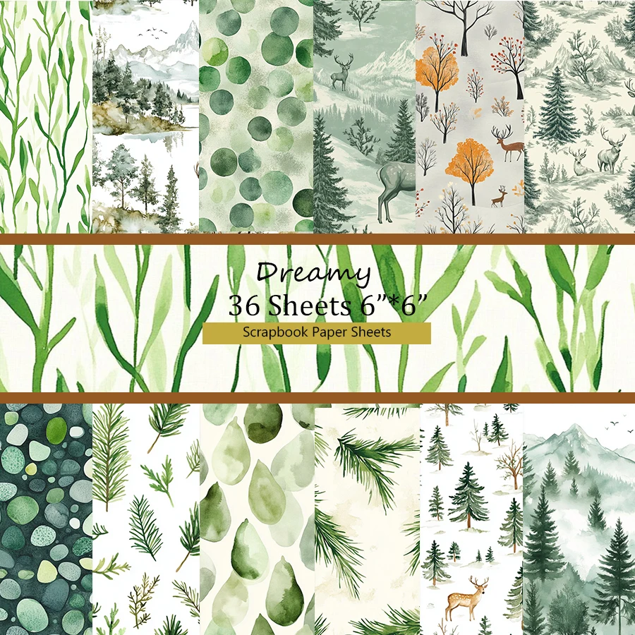 

36 Sheets 6x6 Inches Scrapbook Paper Pack: Vintage Art Craft Patterns, Ideal for Junk Journal, Planner, Card Making & DIY Decor