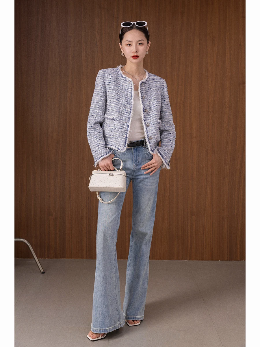 

Джинсы Duetto Spring Fre Blue Leggings с эффектом подтяжки ягодиц, светло-голубые, микро-клеш, женские, премиум-класса, из денима, хлопок, стрейч