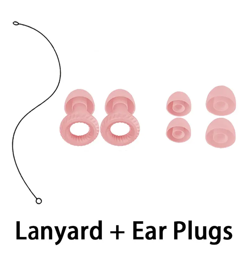 Silicone Ear Plugs with Lanyard Noise Reduction Earplug for Study Work Sleep Swim Motorcycle Music Events