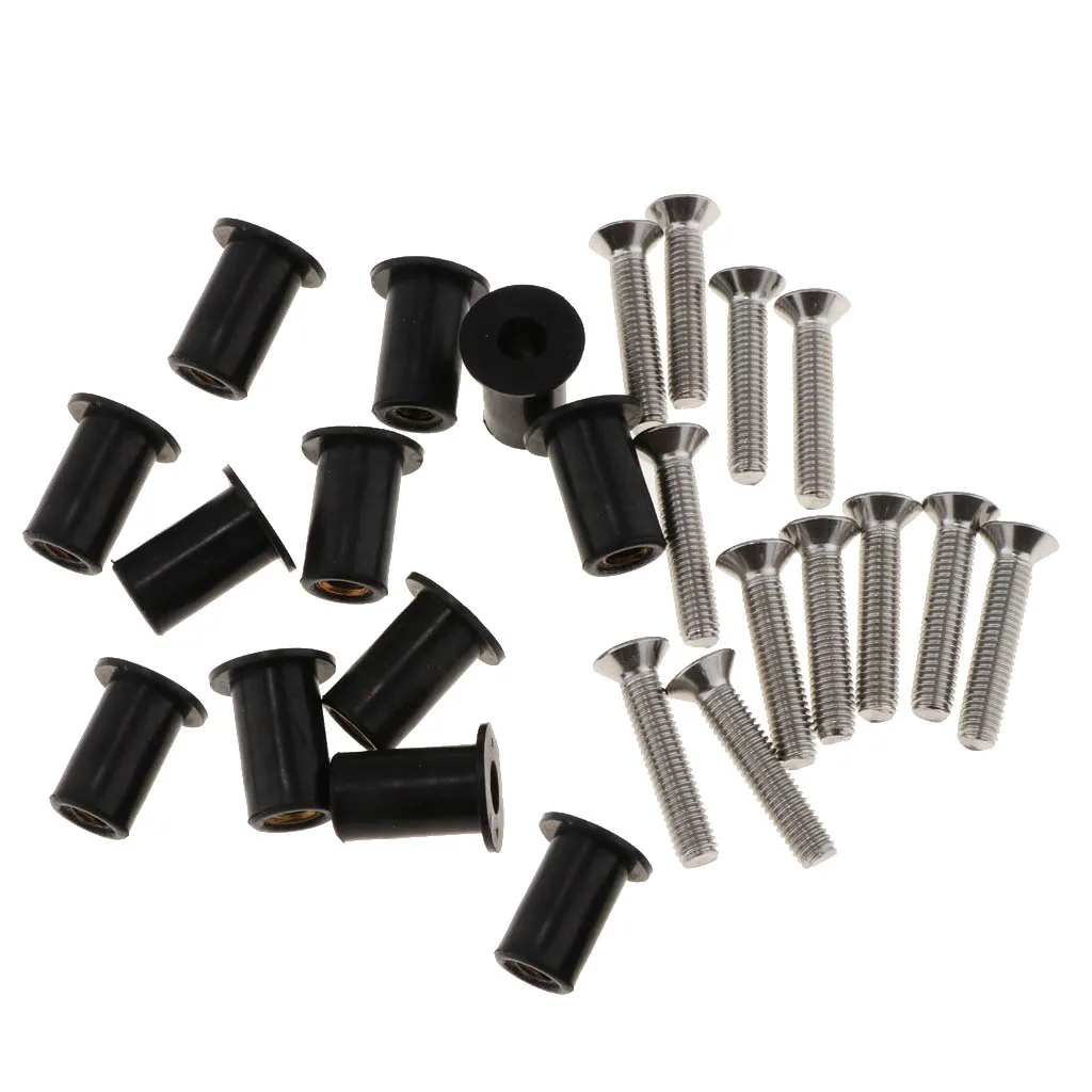 

Черные, серебряные резиновые гайки и болты из нержавеющей стали, комплект морских аксессуаров для ремонта лодок, каяков и каноэ