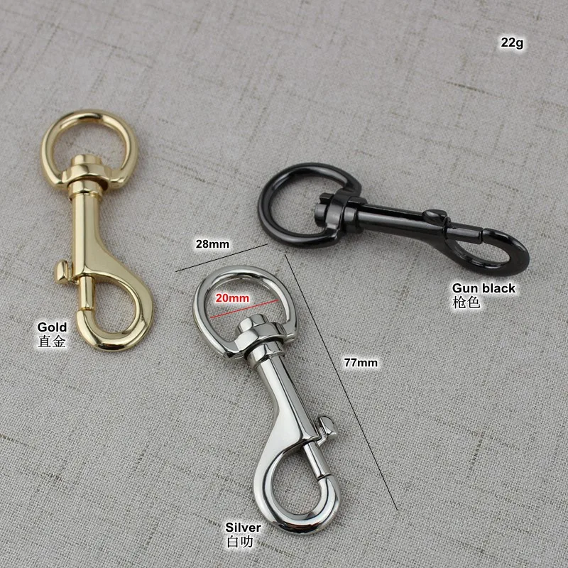 4-30pcs 20mm High quality thick hook webbing trigger snap hooks hard carabines swivel clasp lobster claws Bag Parts Accessories