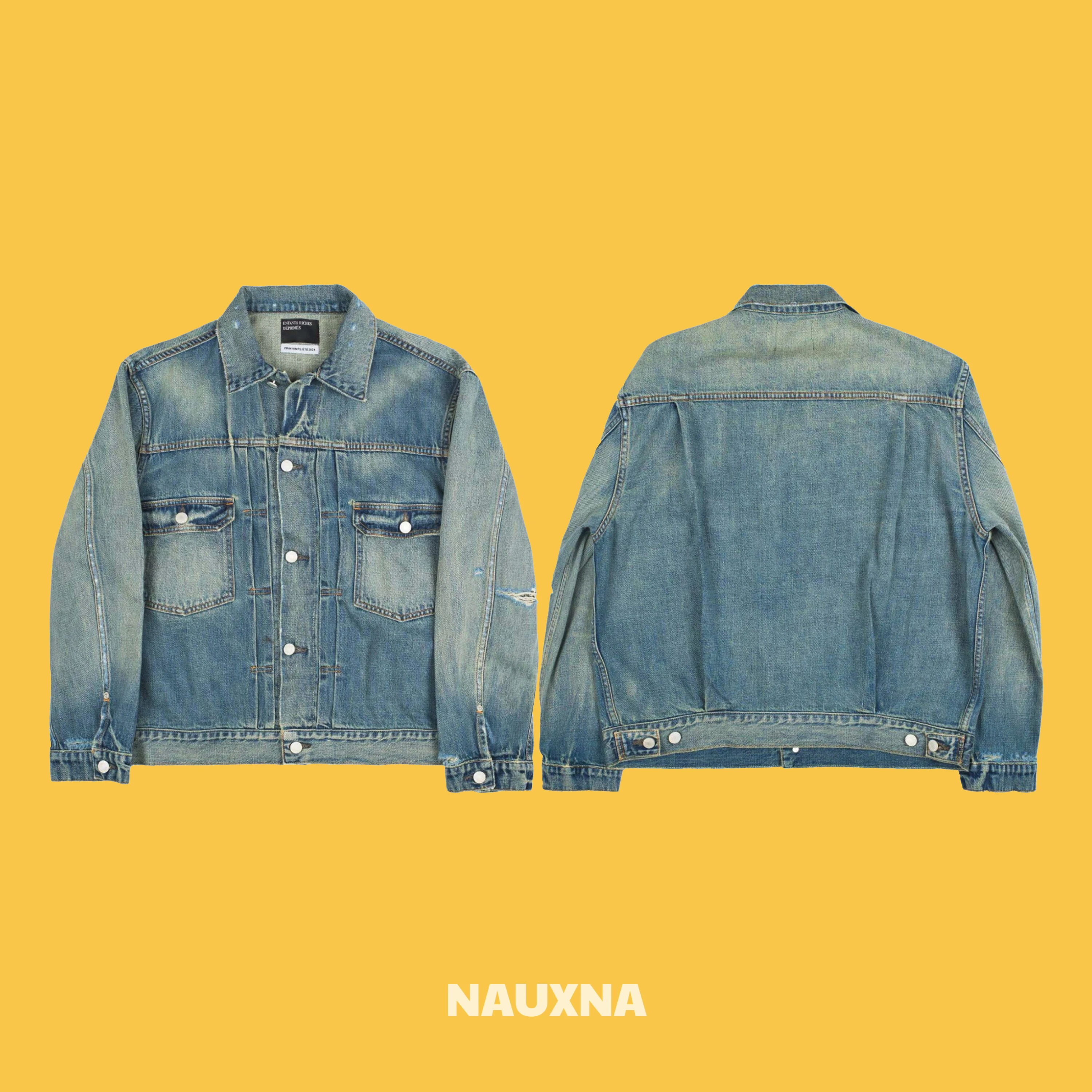 

Джинсовая куртка свободного кроя Long Sve с нагрудником и широким рукавом в стиле ретро, модная молодежная повседневная весенне-осенняя мода