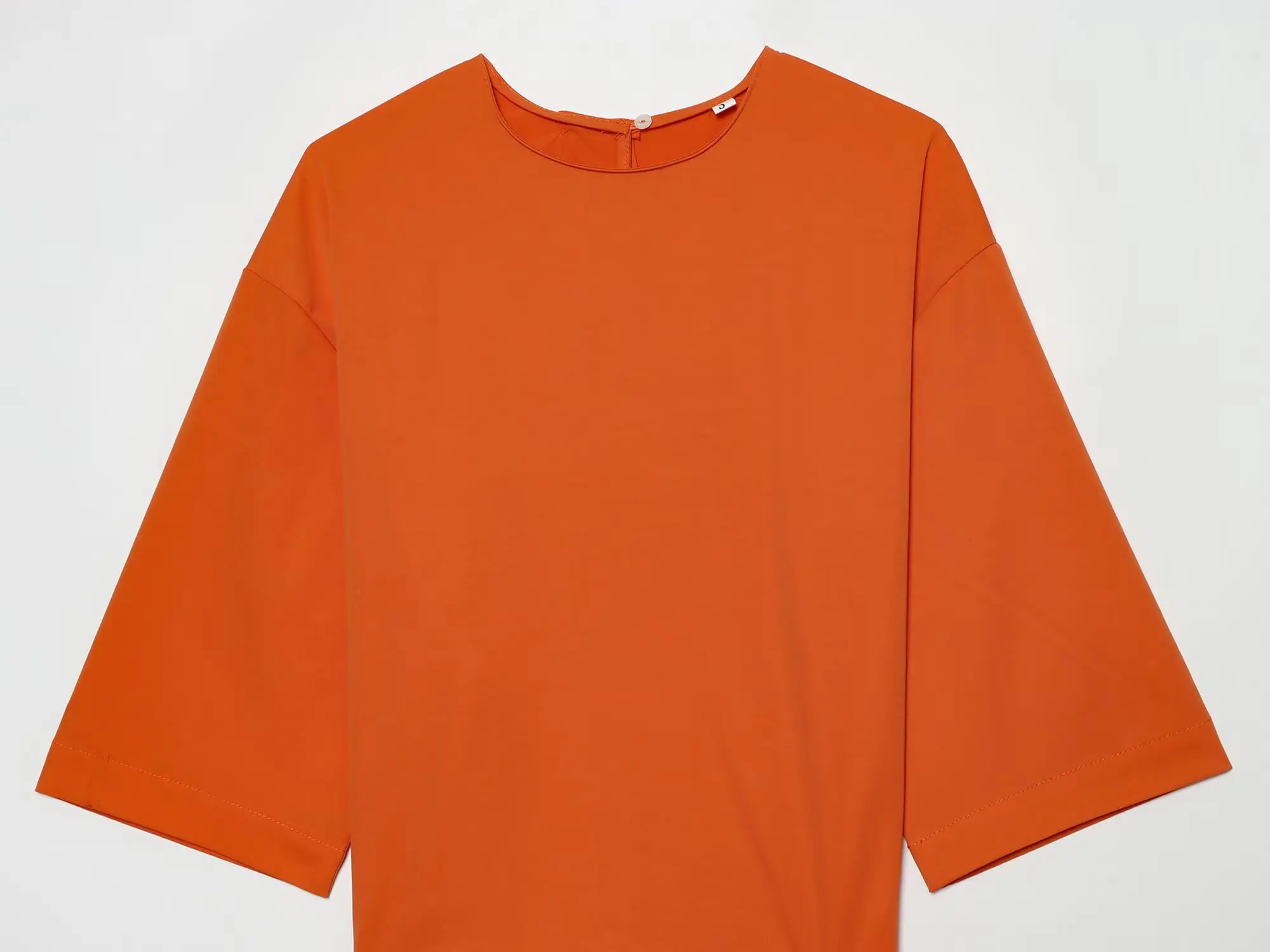 TFMLN Damen Einfarbiges Langes Kleid Rundhals Lange Ärmel Rüschenkanten-Dekoration Sommerkleidung Modische Elegante Schlanke Kleider – Detail 14