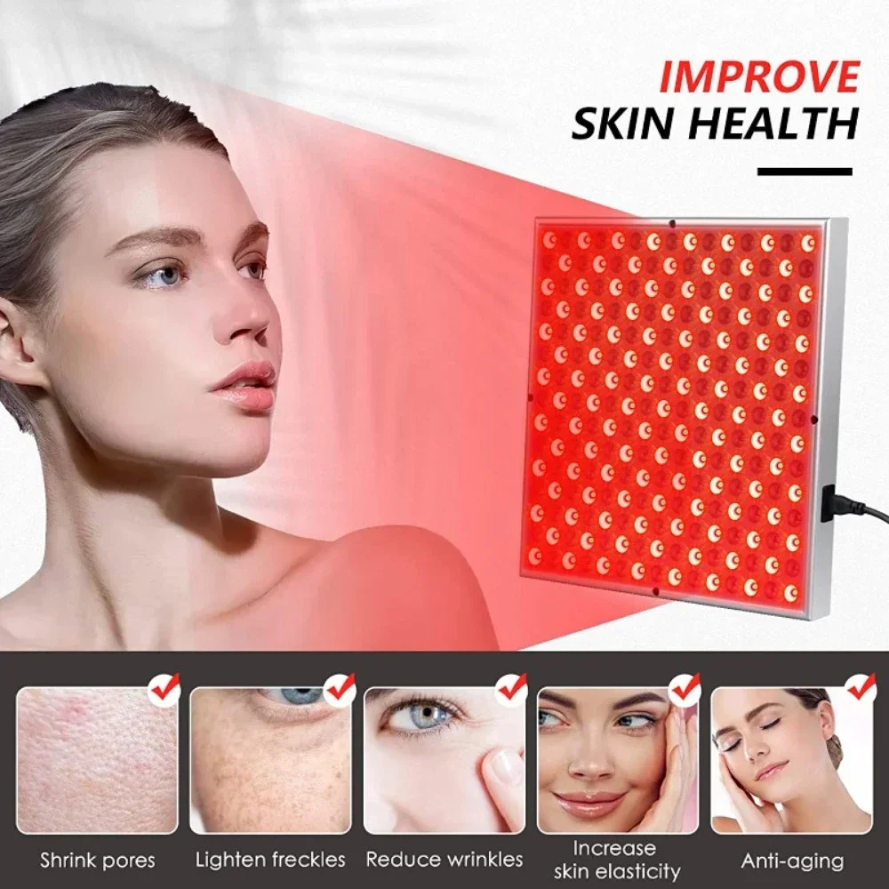 225 LEDs Red Light Panel 660nm&850nm Combination Infrared Light Panel for Body Pain Relief Blood Circulation Skin Beauty Lamp