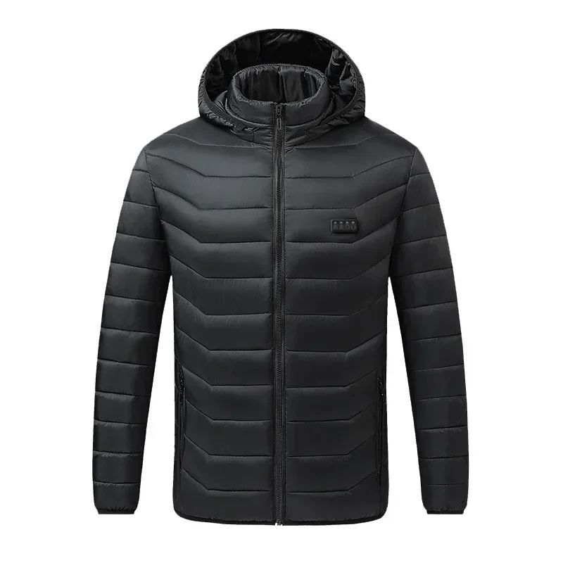 Chaqueta de algodón con Control Dual para hombre, abrigo cálido eficiente con USB para esquiar al aire libre, 9 zonas, invierno, novedad de 2024