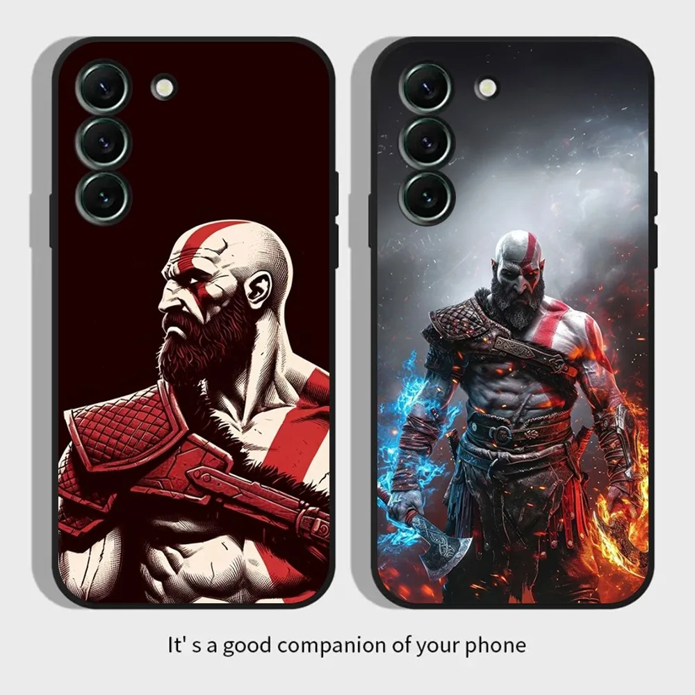 Game God Of W-War Phone Case for SamsungS24,S23,S22,S21,S20 Ultra Pro S10,S30Plus,20 Ultra Black Cover