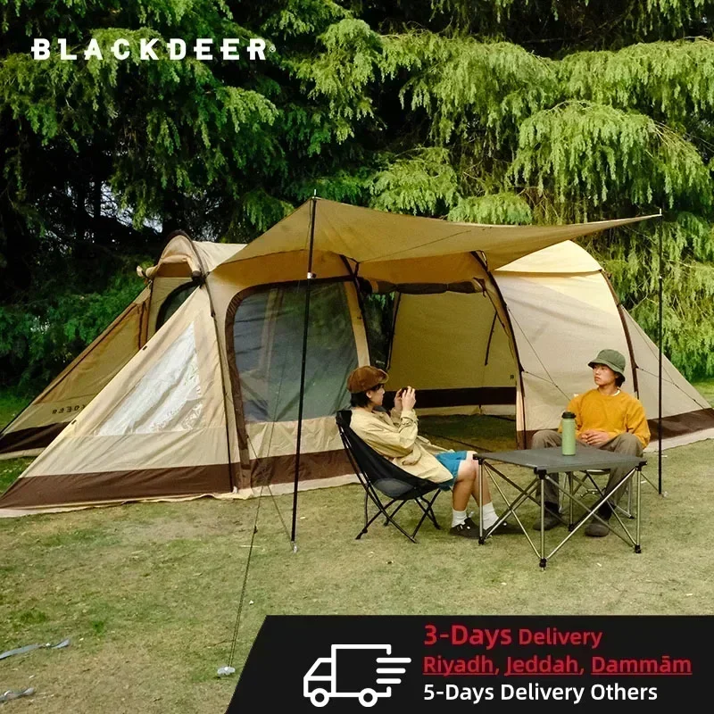 

BLACKDEER Car Camping Equipment Multi-room Tent 6 Person Giant Carp Pro Festival Light Weight Events and Parties Travel Awning