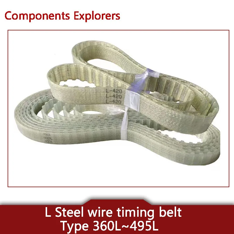 

Steel Wire L Synchronous Timing Belt 360L/367L/371L/375L/382L/390L/420L/450L/480L/495L Width 15/20/25mm Closed Loop Belts