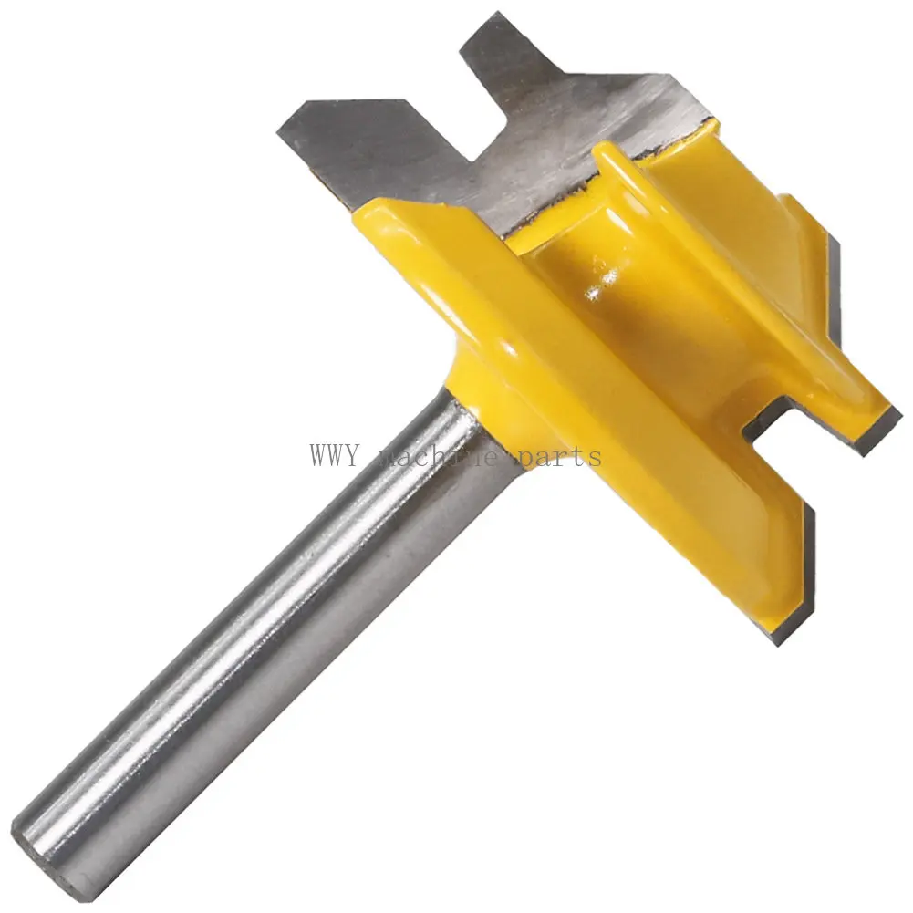 6mm Shank 45 Degree Tenon Cutter Splice Cutter Wood Milling Cutter High-Grade 45°45 Degree Tenon Cutter 6*1-1/2