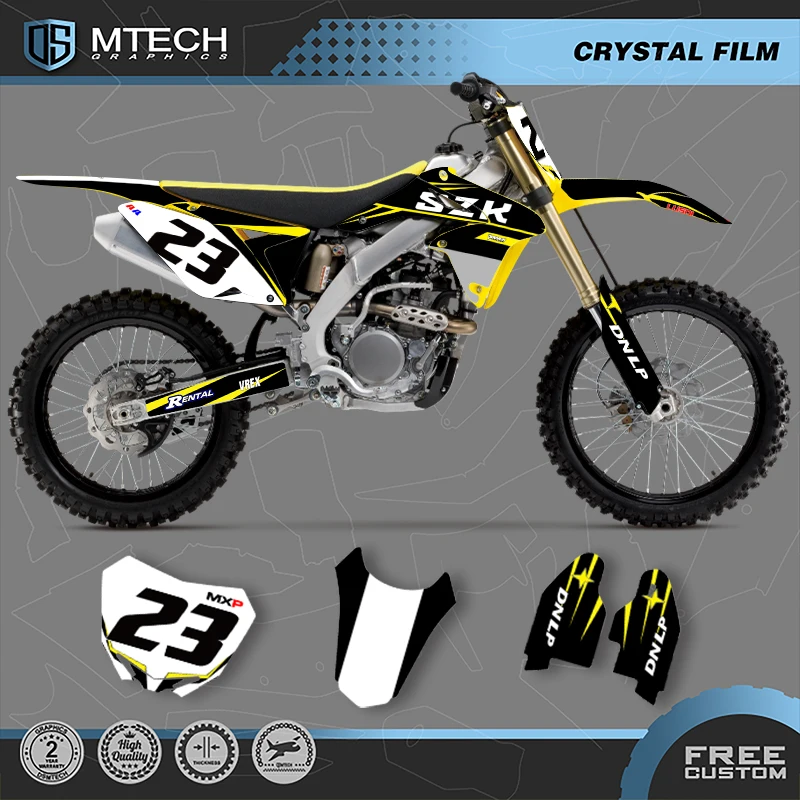 

DSMTECH пользовательские мотоциклетные графические фоновые наклейки, наборы наклеек для SUZUKI 2010 2011 2012 2013 2014-2018 RMZ250 001