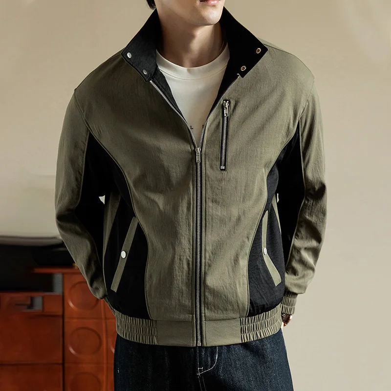 

Мужская модная куртка-бомбер, повседневная ветровка, облегающая тонкая легкая студенческая рабочая одежда, куртка в стиле Харадзюку, уличная одежда