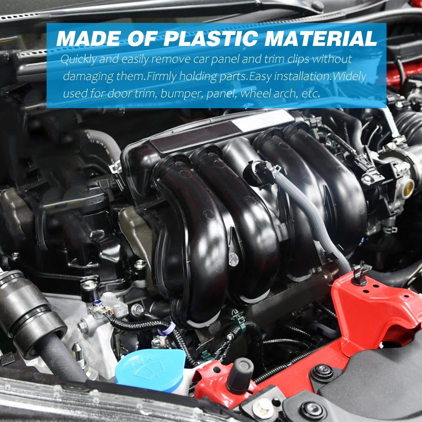 

190Pcs Car Bumper Fastener Clips Plastic Trim Body Pin Rivet Retainer Set for Panel Door Fixing Trim Body Clip