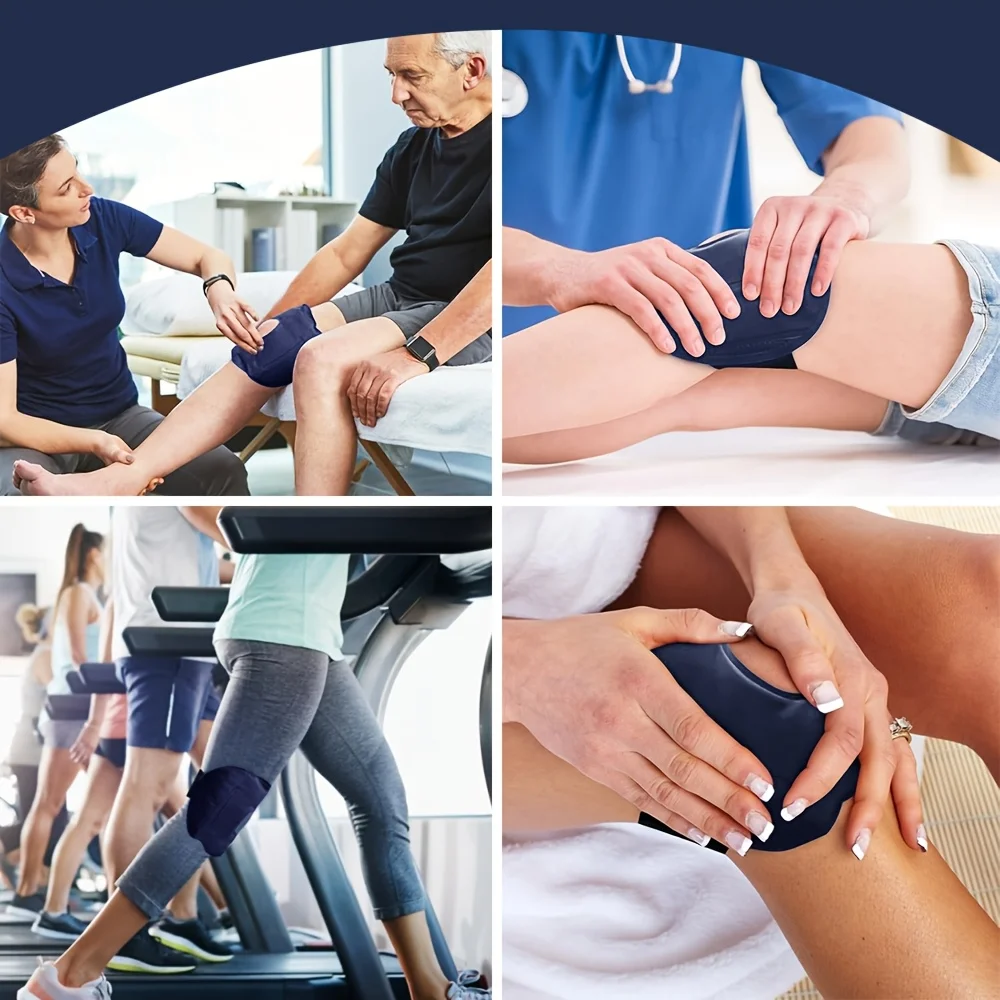 Wiederverwendbare Nylon-Gel-Kniebandage für Wärme-/Kühl-Anwendungen, beruhigendes Gefühl und unterstützender Gelenkkomfort – Detail 6