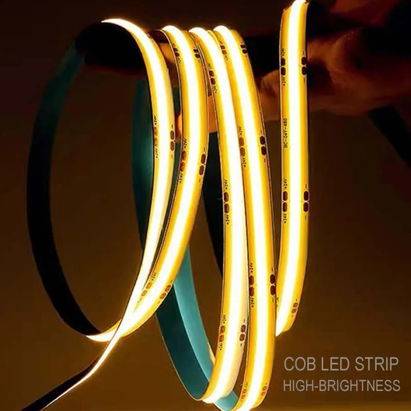 High Brightness DC12V COB led light strip,24v led flex strip,led soft strip waterproof 12V High Density Linear Lighting 100m/lot