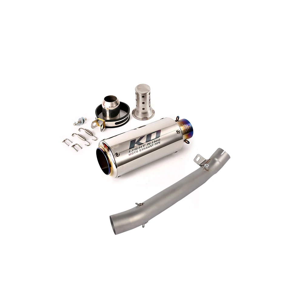 Slip On For Suzuki GSXR 1000 2009-2011 Motorcycle Exhaus 60mm Muffler Middle Link Pipe With DB Killer Stainless Ssteel