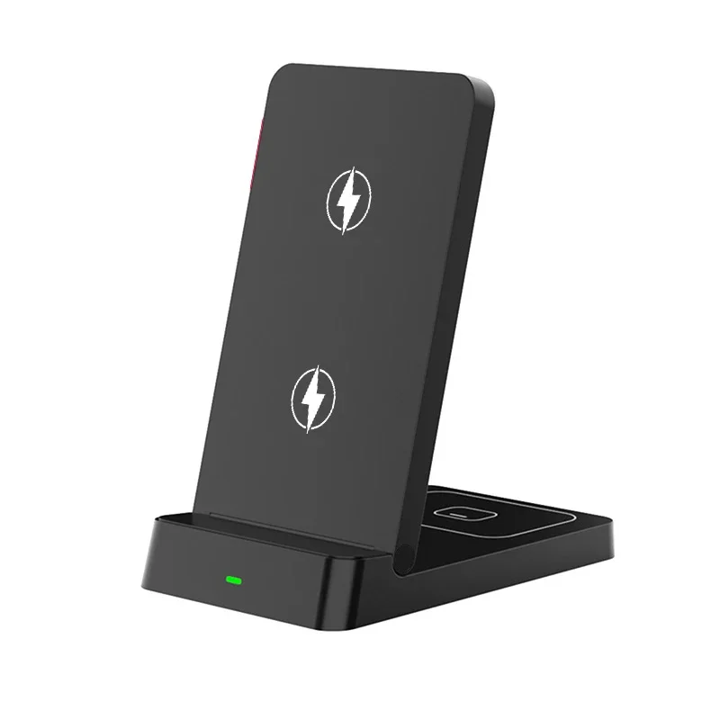 Dual-Coil 2-in-1 Faltbares Kabelloses Ladegerät Telefonhalter für iPhone 17 16 15 14 13 12 Xiaomi Airpods 2 Pro4/3 Schnellladeständer – Detail 8