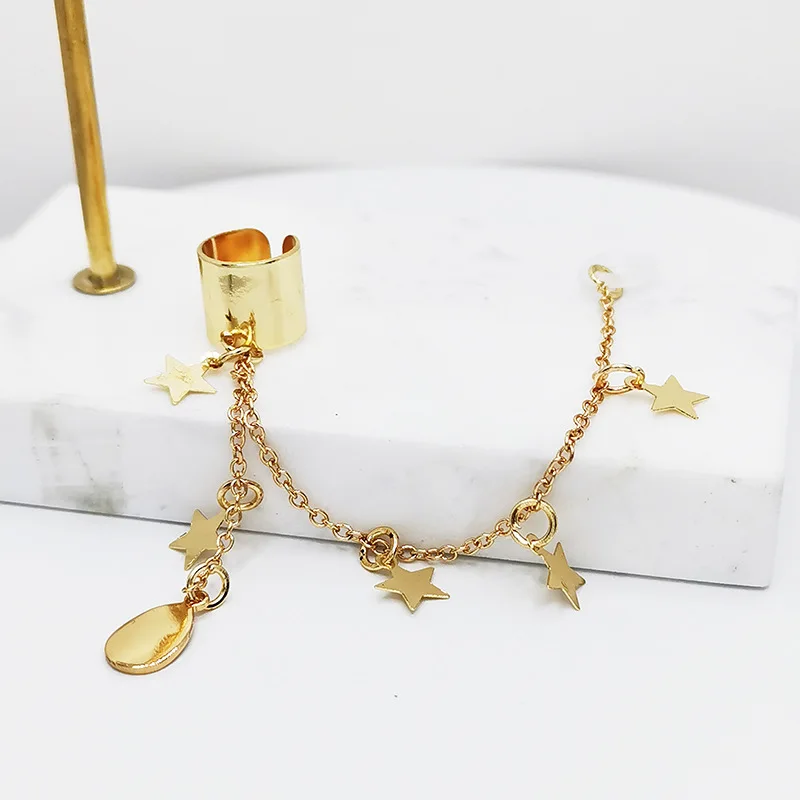 Fashion For Airpods Anti-Lost Chains Earphone Holder Clip Earrings For Women Star Charm Wireless Headphones Earrings image 5