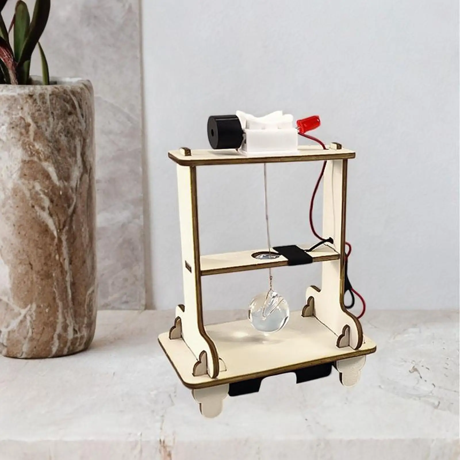 DIY Quake Alarm Holz Wissenschaft Stamm Bildung Handwerk DIY Wissenschaft Experiment Modell für Anfänger Jungen und Mädchen Teenager Kinder