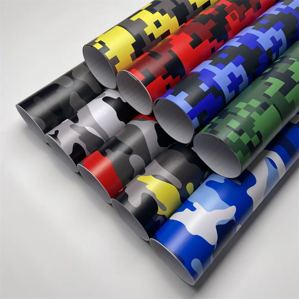 

Snow Black Red Camouflage Car Vinyl Wrap Sticker Film Digital Pattern Stealth Sheet for Motorcycle Laptop Scooter Skateboard