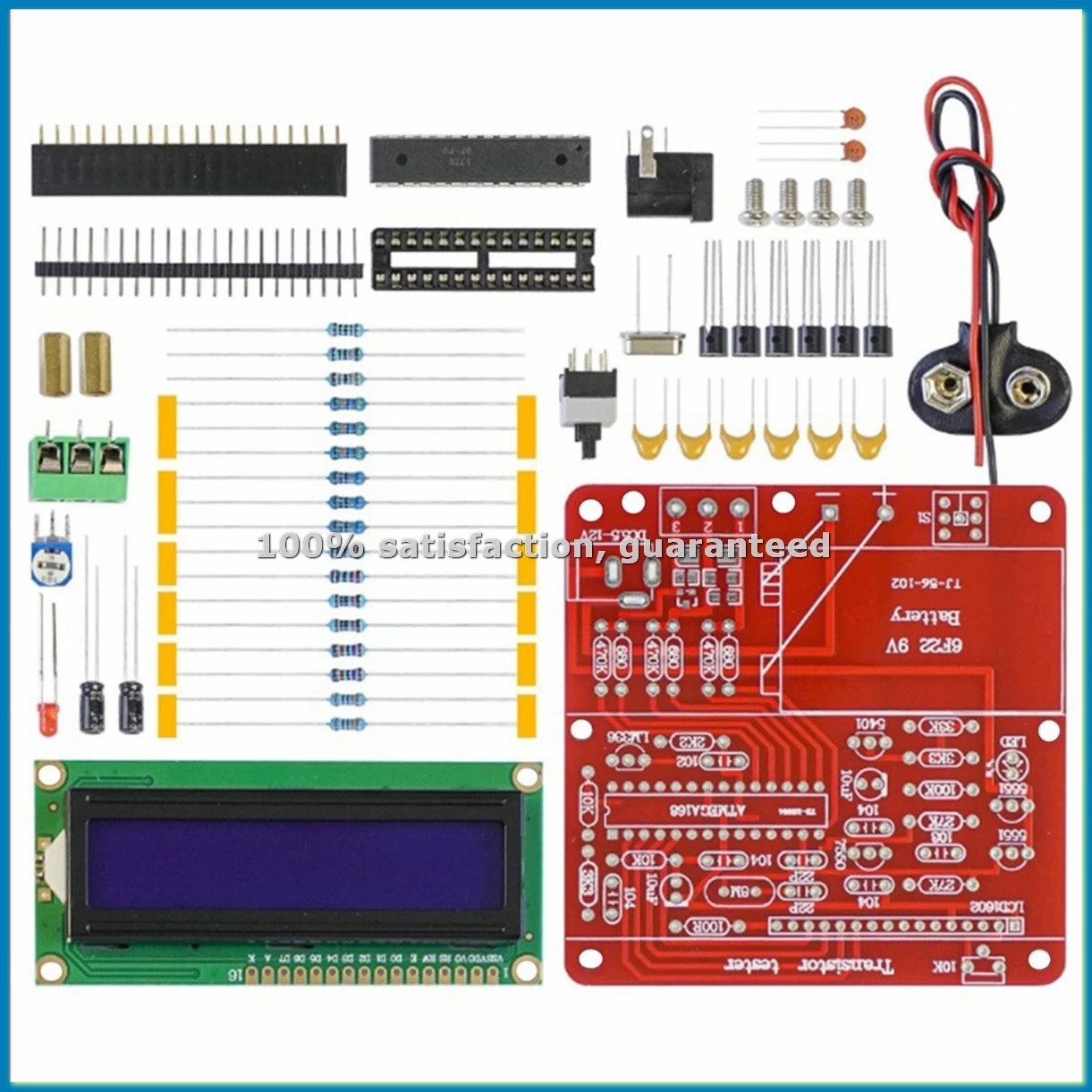 M8 Transistor Tester Multimeter Resistance Capacitance Triode Inductance Meter DIY Welding Assembly Kit-AC17