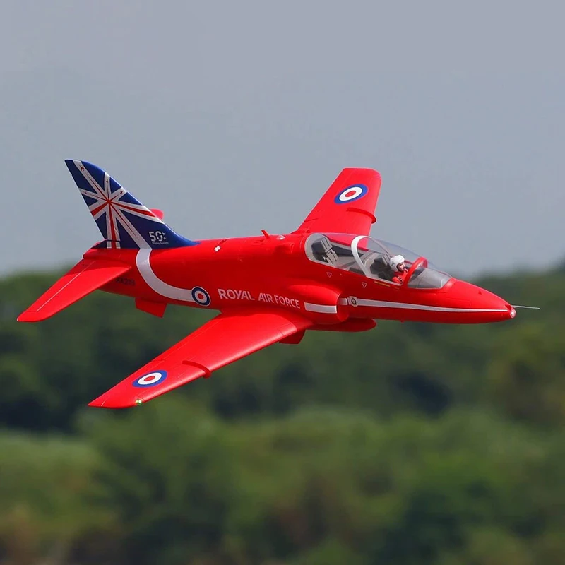 FMS 80mm Ducted Fan EDF Jet Bae Hawk Red Arrow 6CH with Flaps Retracts Reflex Gyro PNP Hobby Model Plane RC AirplaneAircraft