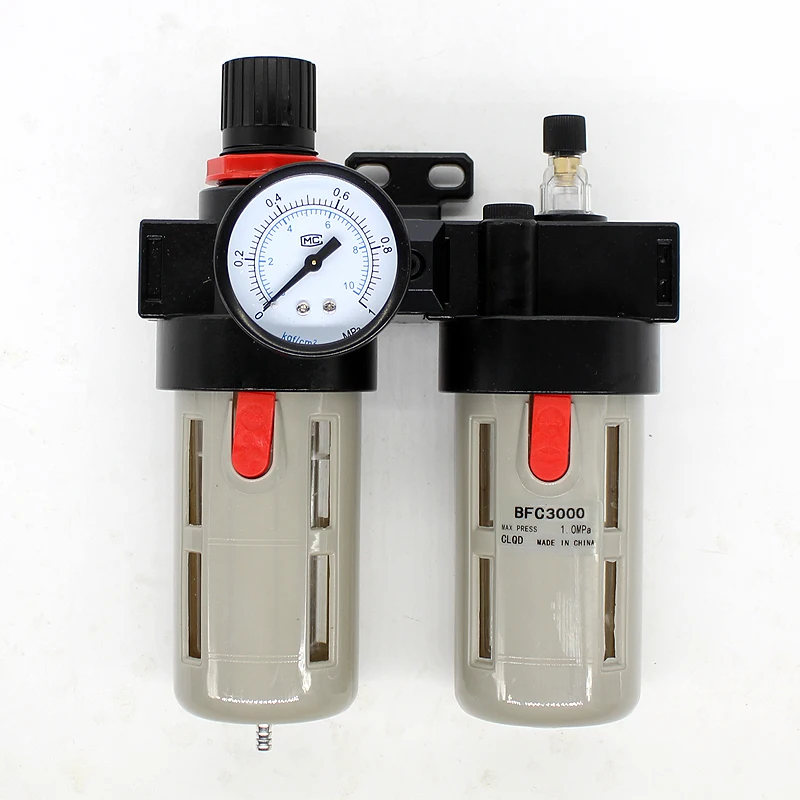 BFR3000+BL3000 G3/8 air compressor oil-water separator air filter for pressure reducing valve regulator BFC3000 ADD pc8 pc10 12