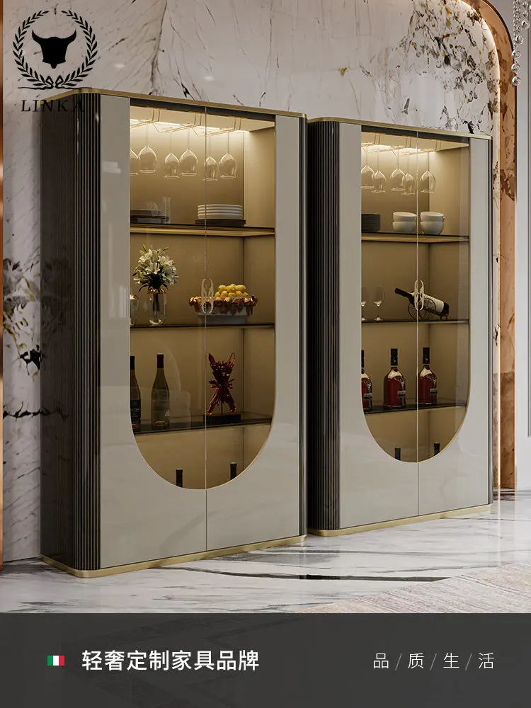 

Luxury glass wine cabinet custom wine cabinet restaurant lockers simple Italian post-modern high-grade bookcase