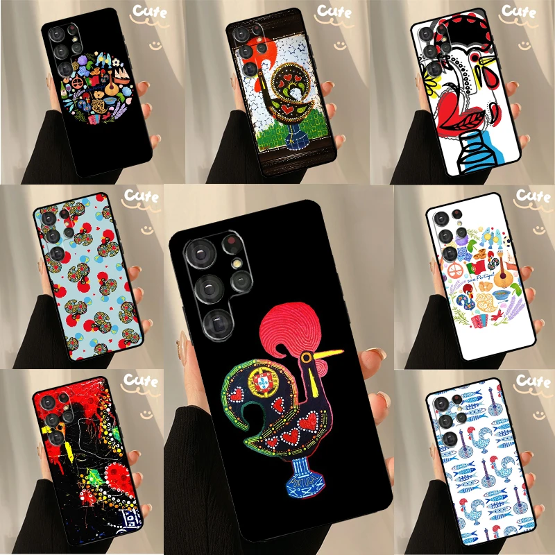 Viva Portugal Portuguese Symbols Case For Samsung Galaxy S23 S20 FE S21 Ultra S8 S9 S10 Note 10 Plus Note 20 S22 Ultra Cover