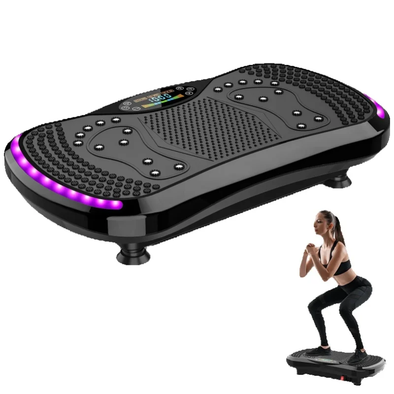 200 kg Vibrationsplatte, Trainingsgerät mit 9 muskelnervenstimulierenden Modi, integrierter Bluetooth-Lautsprecher, Ganzkörper-Workout-Fitnessplattform für Gewichtsverlust, Abnehmen,