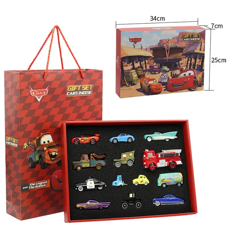 Disney Pixar Cars 3 Gift Set Lightning McQueen 1:55 Metal Diecast Car Model Mack Uncle Truck Boy Christmas Birthday Gift Toy Boy