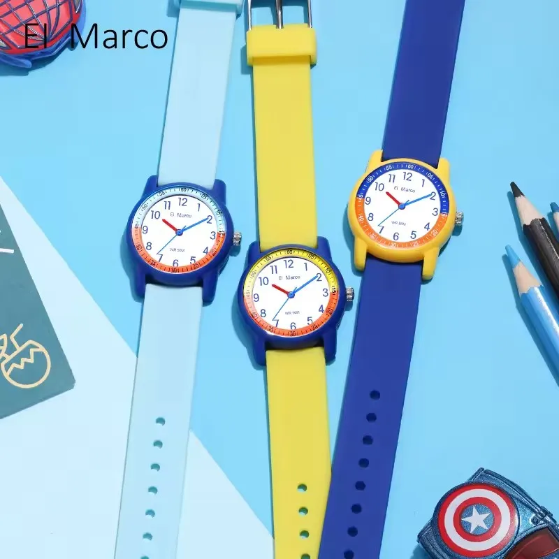 SANDA 6701 ساعة كوارتز للطلاب موضة ملونة مقاومة للماء سيليكون مقاومة للصدمات رياضية كاجوال للأولاد والبنات ساعة يد للأطفال