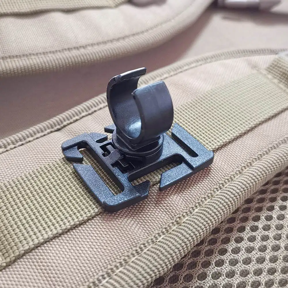 Schwenkbare U-Ring-Taschenlampe, Arbeitsrucksack, Lampe, Outdoor, Wanderung, Klettern, Pack, Lichthalter, Wasserrohr, Stange, Werkzeugklemme, Schulterband-Clip – Detail 9