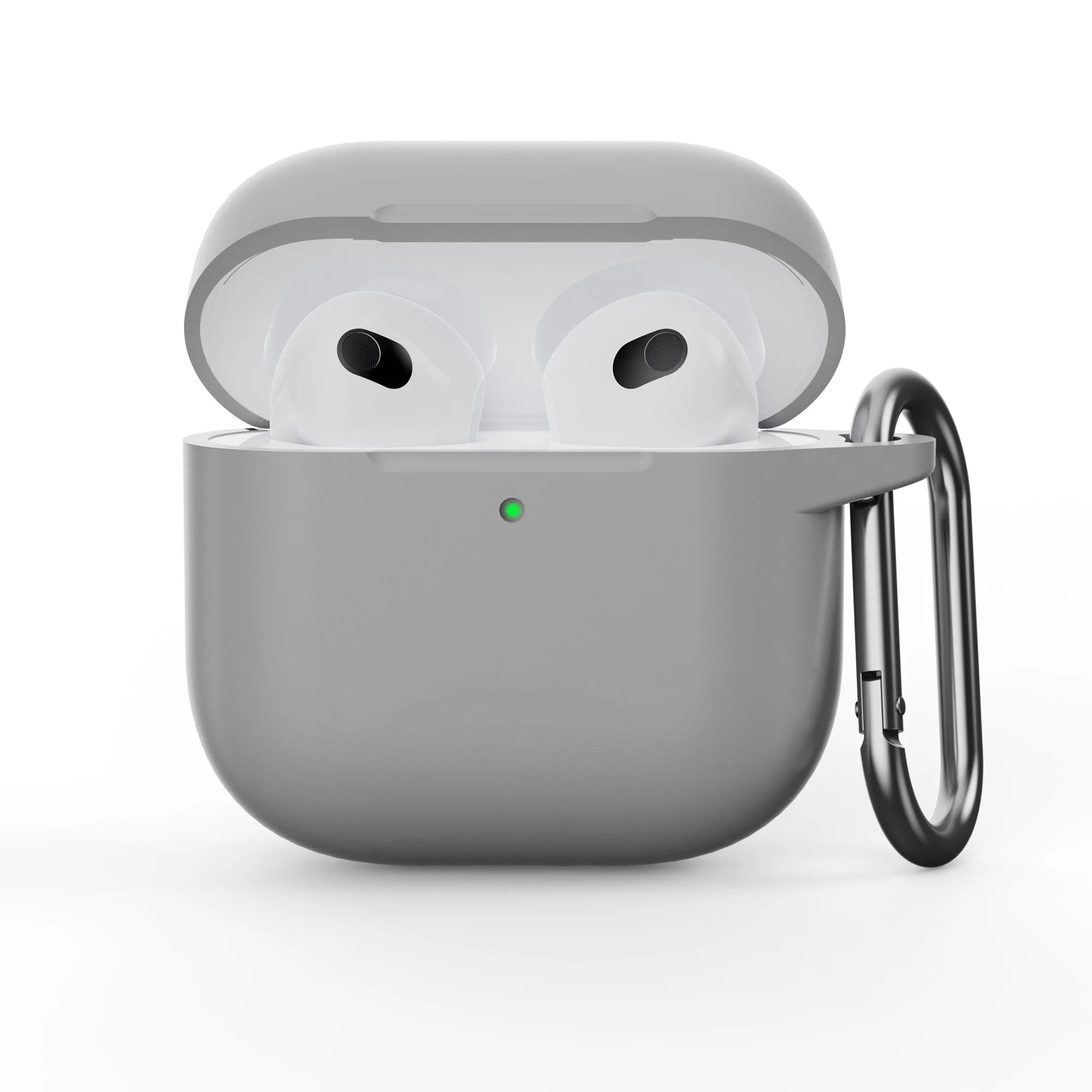 ew For Airpods 4 (2024) Coque تصميم سيليكون سائل ناعم بلون سادة مضاد للسقوط غلاف ناعم لأجهزة Airpods 4 غطاء Funda