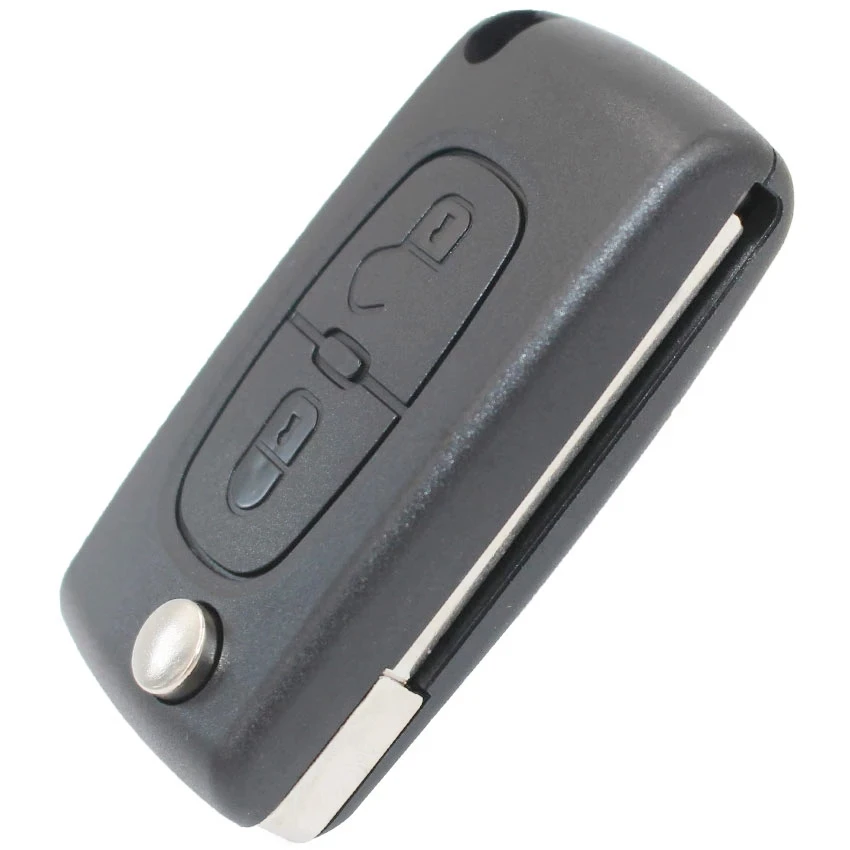 XNRKEY CE0536 2 Buttons Remote Car Key Shell Fob for Citroen Case Cover with Battery Holder VA2 Blade