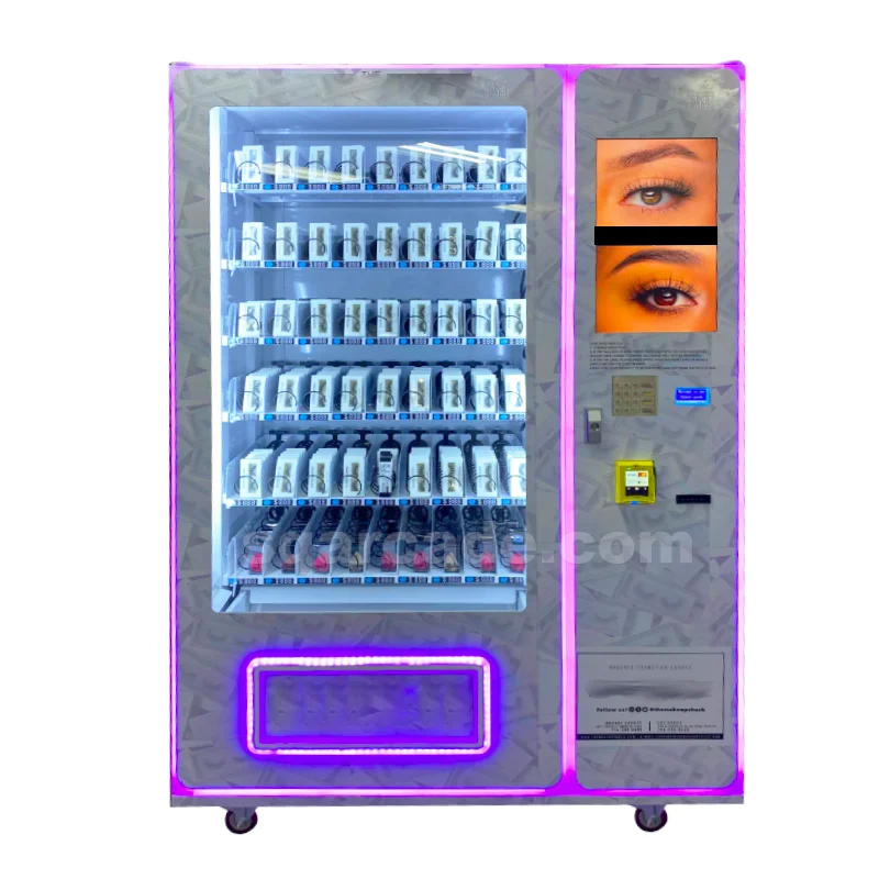 SQ Outdoor shopping mall girls beauty make up booth lashes hair eyelash vending machine hair and lash vending machine for lashes