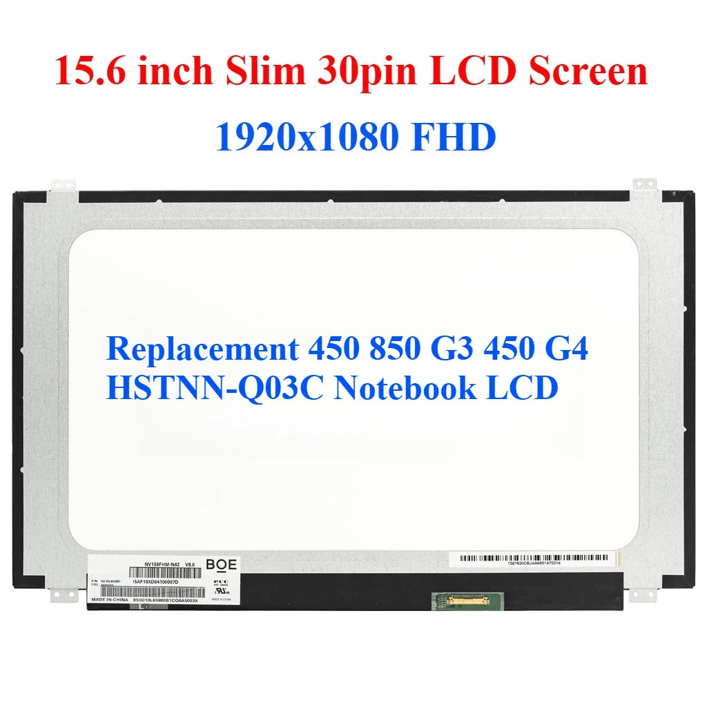 

Для HP 450 850 G3 450 G4 HSTNN-Q03C ЖК-экран ноутбука