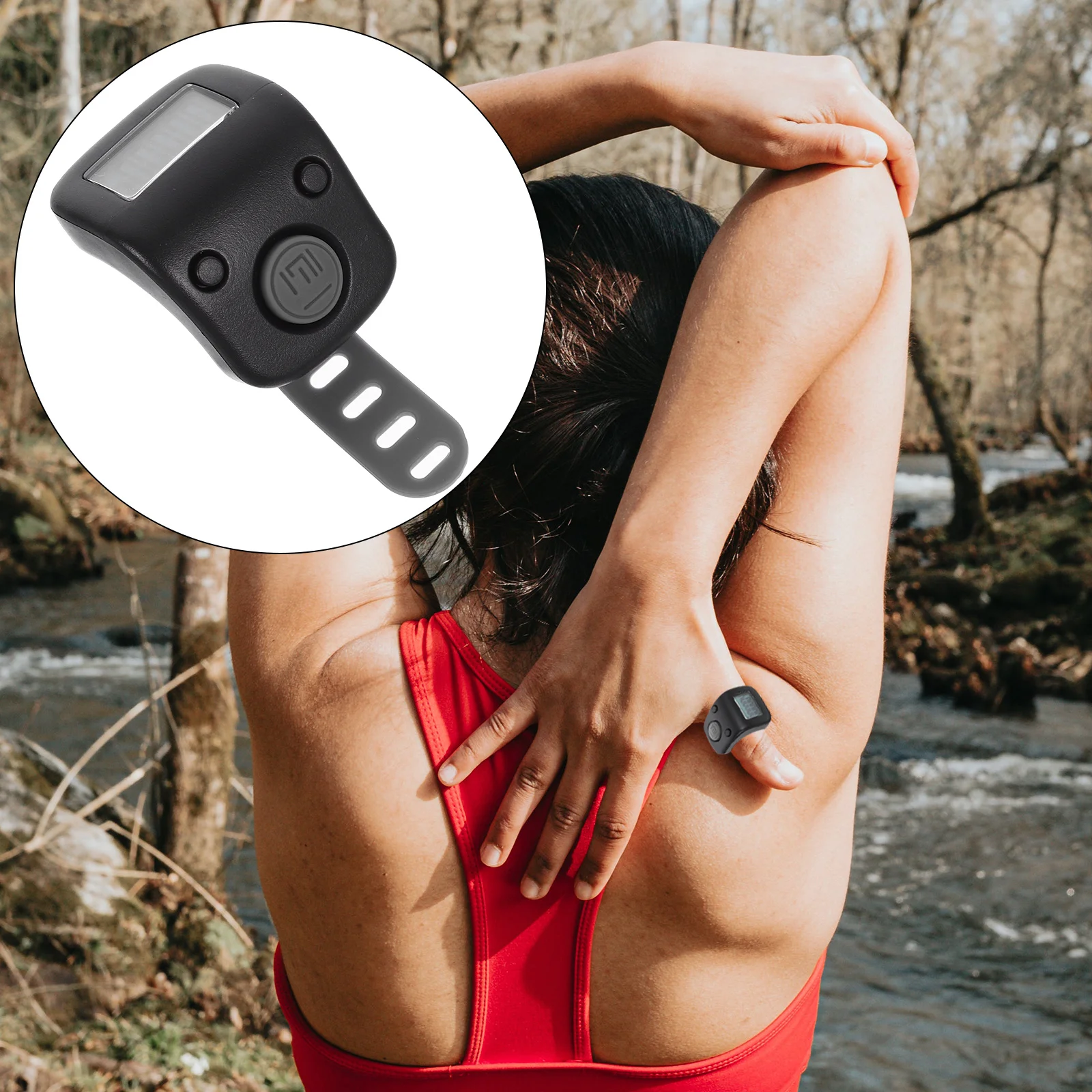 

Rechargeable Digital Finger Counter Compact Manual Clicker for Counting Laps Knitting Crocheting Sports Tally Portable