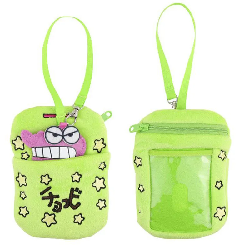 Kawaii Crayon Shin-Chans Nohara Shiro Coin Purse Card Holder Telescopic Earphone Bag Storage Bag Card Holder Gift Toys For Girls