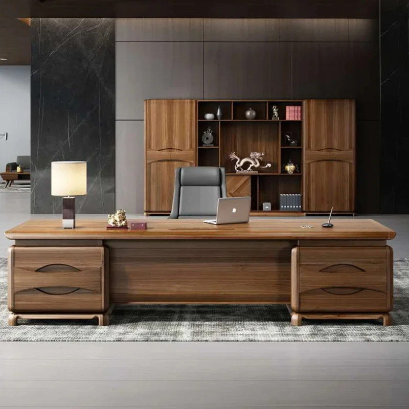 

L Shape Asthetic Designer Table Luxury Manager Asthetic Modern Executive Desk Drawers Conference Mesa Para Computador Furniture