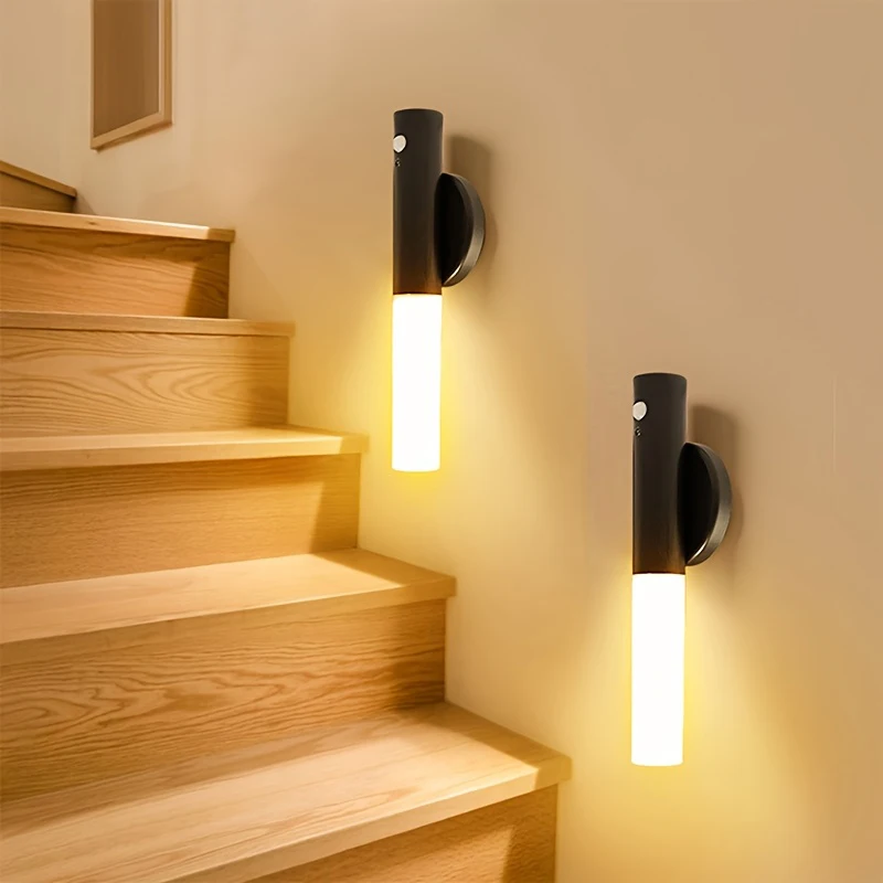 Luci notturne ambientali portatili con aspirazione magnetica Luci da parete a LED con sensore intelligente per interni per torcia decorativa per armadio, portico, scala