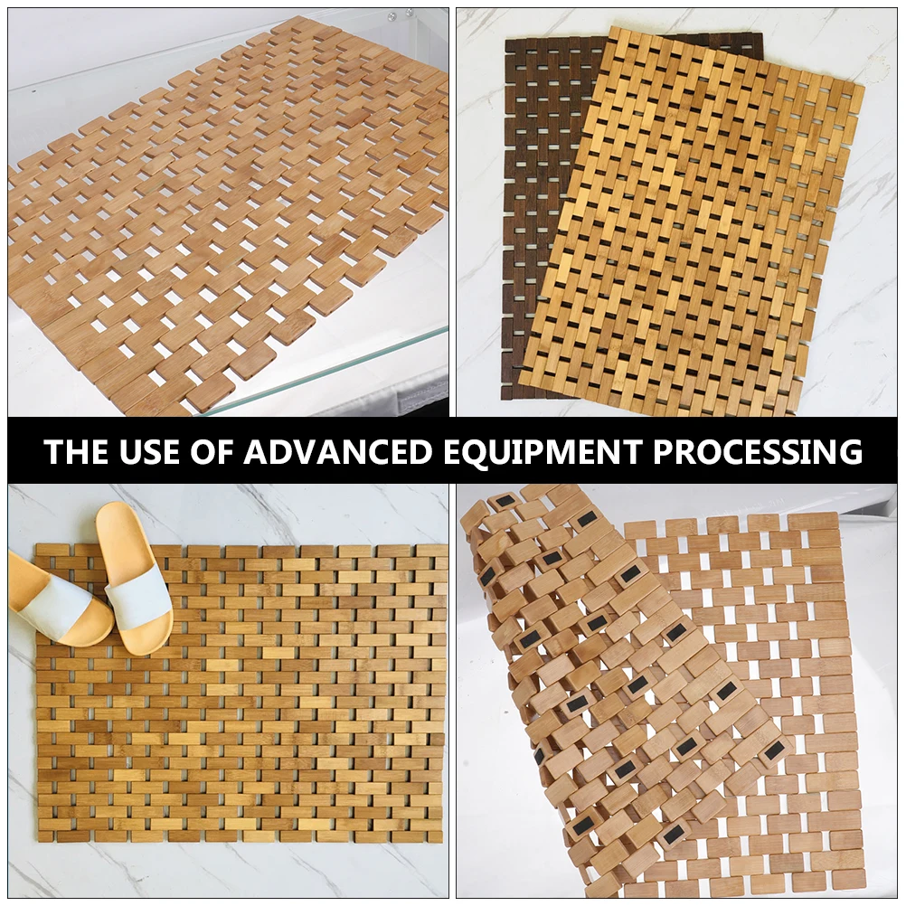 

Bamboo Doormat Non Slip Floor Mat Anti Skid Bathroom Mats Entrance Door Carpet Protect Moisture Water Droplets Decor Bedroom