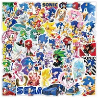 50 random Sonic stickers cartoon doodle skateboard suitcase stickers creative DIY tablet stickers.