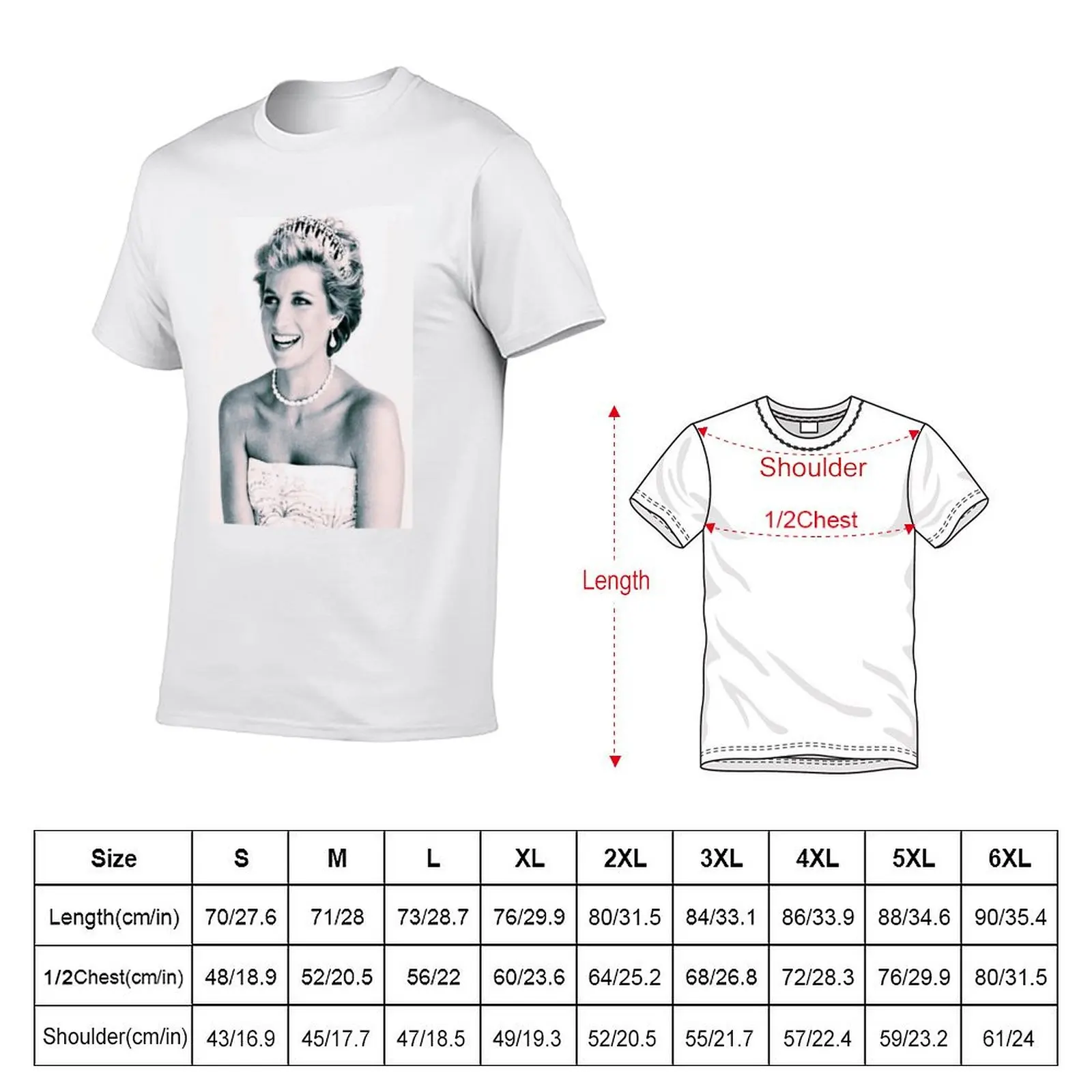 Princess Diana T-Shirt t shirt for man t shirts for man graphic vintage T-Shirt